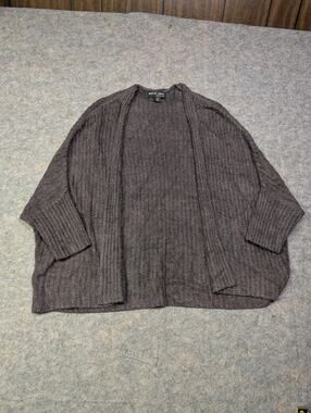 Barefoot Dreams Women's Cozy Chic Lite Open Front Brown Shrug Cardigan Size S/M